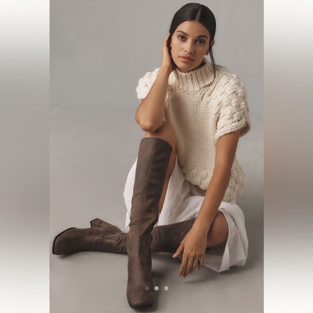 Jeffrey Campbell Brown Knee-High Suede Boots